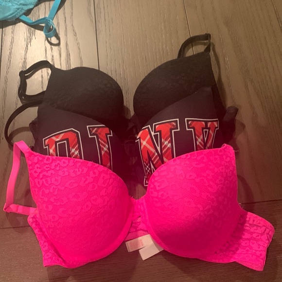 All Pink/ Victoria Secret Bras Pink And Black - Picture 1 of 1